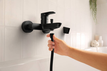 Load image into Gallery viewer, HANSGROHE Rebris S Single Lever Exposed Bath &amp; Shower Mixer Black
