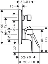 Load image into Gallery viewer, HANSGROHE Rebris E Single Lever Bath Mixer
