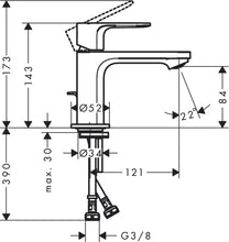 Load image into Gallery viewer, HANSGROHE REBRIS S Basin mixer 80 CoolStart with pop-up waste set
