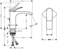 Load image into Gallery viewer, HANSGROHE Vivenis Single Lever Basin Mixer 110 with pop-up waste set
