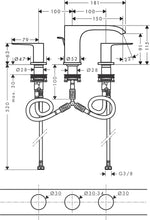 Load image into Gallery viewer, HANSGROHE Vivenis 3-hole Basin Mixer 90 with pop-up waste set
