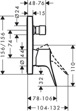 Load image into Gallery viewer, HANSGROHE Vivenis Single Lever Built-in bath/shower mixer
