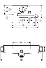 Load image into Gallery viewer, HANSGROHE Ecostat Select Bath Thermostat for Exposed Installation 
