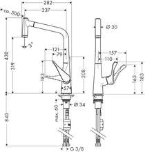 Load image into Gallery viewer, HANSGROHE METRIS Single Lever Kitchen Mixer 320 2jet w/ Pull-out Spray 
