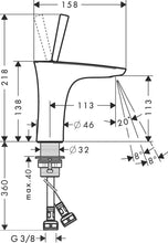 Load image into Gallery viewer, HANSGROHE PURA VIDA single lever basin mixer 110 with push-open waste set 
