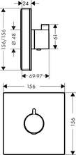 Load image into Gallery viewer, HANSGROHE ShowerSelect Glass Thermostat HighFlow
