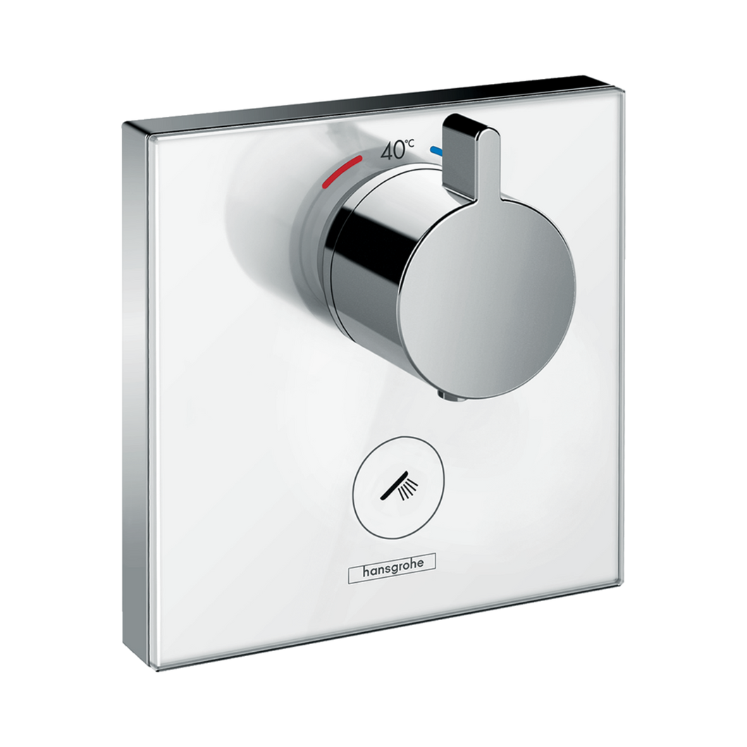 HANSGROHE ShowerSelectGlass Thermostat HighFlow for 1 Function and Additional Outlet