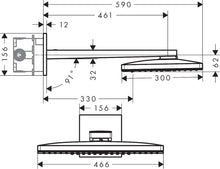 Load image into Gallery viewer, HANSGROHE Rainmaker Select Overhead Shower 460 2jet EcoSmart
