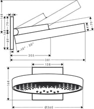 Load image into Gallery viewer, HANSGROHE Rainfinity Overhead Shower 360 3jet
