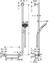 Load image into Gallery viewer, HANSGROHE Unica bar Comfort 65cm with Raindance Select S120 3jet EcoSmart
