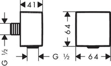 Load image into Gallery viewer, HANSGROHE FixFit Wall outlet Square with non-return valve
