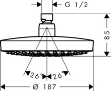 Load image into Gallery viewer, HANSGROHE Croma Select S Overhead Shower 180 2jet
