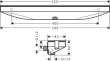 Load image into Gallery viewer, HANSGROHE Rainfinity Wall Outlet Porter 500 with Shower Holder and Shower Shelf
