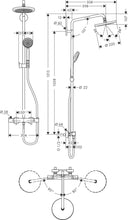 Load image into Gallery viewer, HANSGROHE Croma Showerpipe 220 1jet with thermostat 
