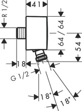 Load image into Gallery viewer, HANSGROHE PURA VIDA wall outlet 
