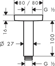 Load image into Gallery viewer, HANSGROHE Ceiling Connector 100mm 
