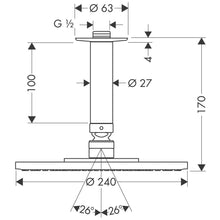 Load image into Gallery viewer, HANSGROHE Raindance S Overhead Shower 240 1jet with Ceiling Connector
