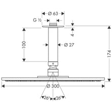 Load image into Gallery viewer, HANSGROHE Raindance S Overhead Shower 300 1jet with Ceiling Connector 
