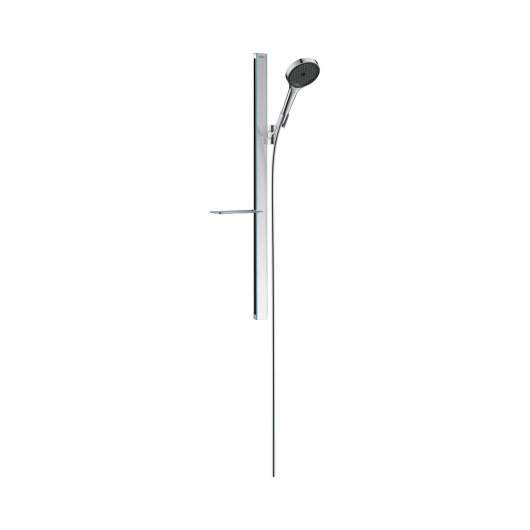 HANSGROHE Rainfinity Shower set 130 3jet with 90cm bar and shelf