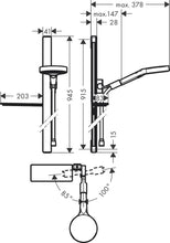 Load image into Gallery viewer, HANSGROHE Rainfinity Shower set 130 3jet with 90cm bar and shelf
