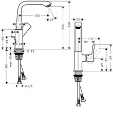 Load image into Gallery viewer, HANSGROHE METRIS Single Lever Basin Mixer 230 with pop-up waste set 
