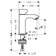 Load image into Gallery viewer, HANSGROHE Metris Basin cold water pillar tap 100
