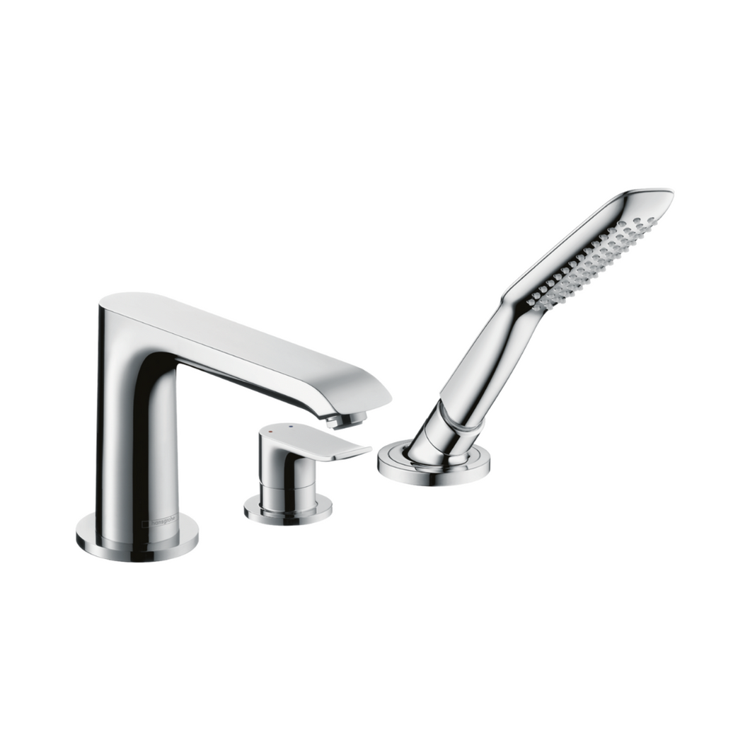 HANSGROHE METRIS 3-hole rim mounted single lever bath mixer 