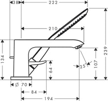 Load image into Gallery viewer, HANSGROHE METRIS 3-hole rim mounted single lever bath mixer 
