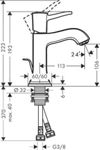 Load image into Gallery viewer, HANSGROHE METROPOL CLASSIC single lever basin mixer 110 with pop-up waste
