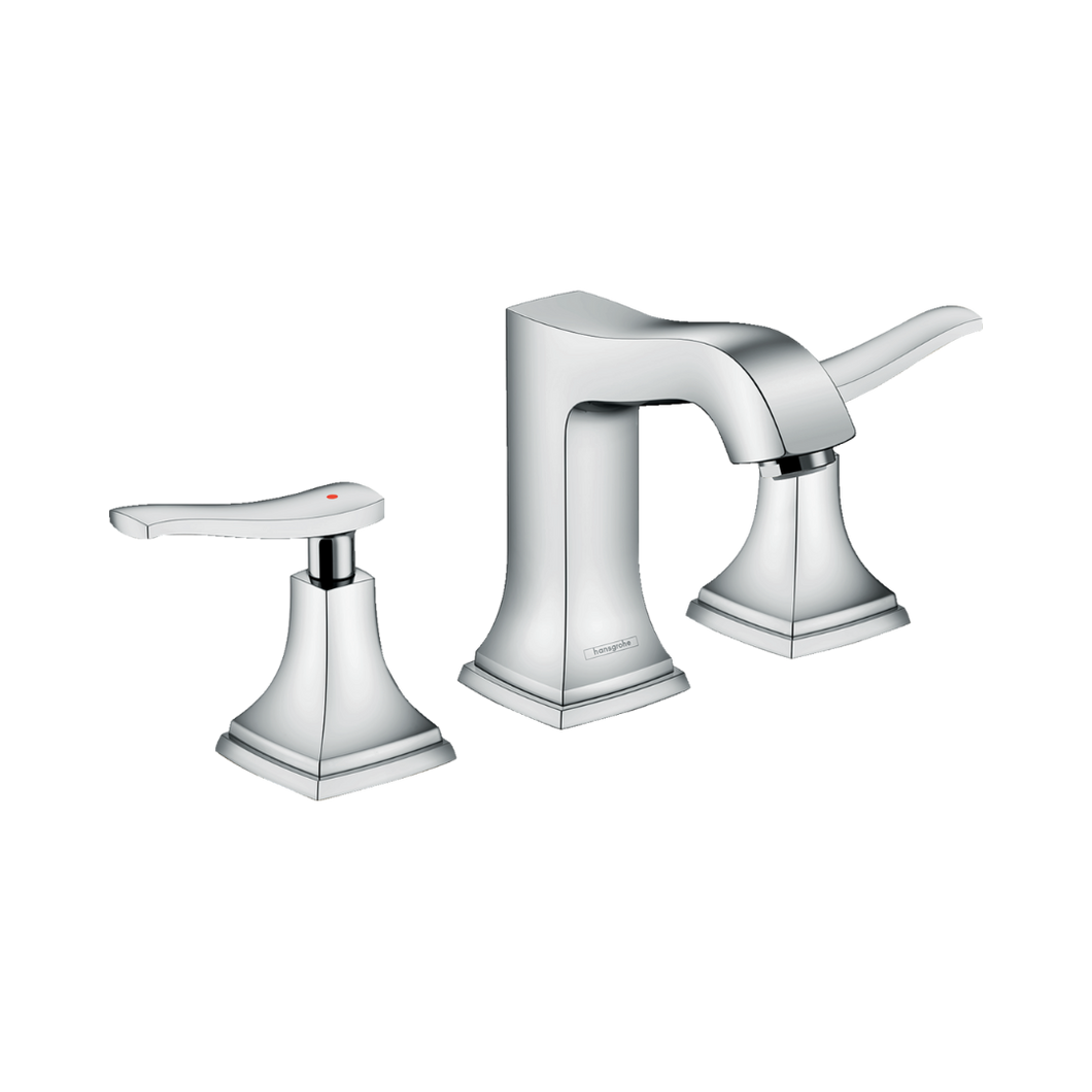 HANSGROHE METROPOL CLASSIC 3-hole basin mixer 110 with lever handles and pop-up waste set 