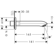 Load image into Gallery viewer, HANSGROHE METRIS bath spout 
