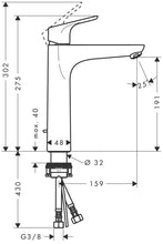 Load image into Gallery viewer, HANSGROHE FOCUS Single lever basin mixer 190 with pop-up waste set
