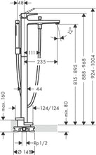 Load image into Gallery viewer, HANSGROHE METROPOL single lever bath mixer floor-standing with lever handle
