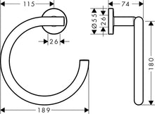 Load image into Gallery viewer, HANSGROHE Logis Universal Towel Ring 
