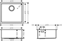 Load image into Gallery viewer, HANSGROHE Undermount Sink 450
