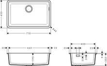 Load image into Gallery viewer, HANSGROHE Undermount Sink 660 SilicaTec Granite Sinks
