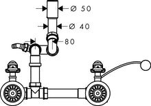 Load image into Gallery viewer, HANSGROHE AUTOMATIC waste and overflow set for sink 370/370 
