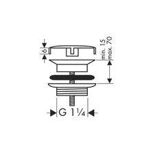 Load image into Gallery viewer, HANSGROHE Basin waste with cover
