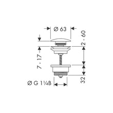 Load image into Gallery viewer, HANSGROHE Push type basin waste 
