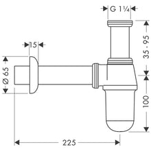 Load image into Gallery viewer, HANSGROHE Basin bottle trap 1-1/4&quot; 
