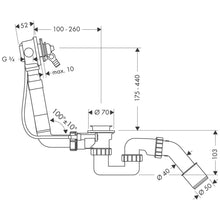 Load image into Gallery viewer, HANSGROHE Exafill Basic Set Bath Filler, Waste and Overflow Set for Standard Tubs 
