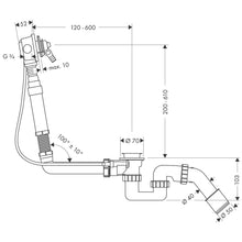 Load image into Gallery viewer, HANSGROHE Exafill Basic Set Bath Filler, Waste and Overflow Set for Special Tubs
