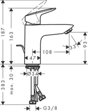 Load image into Gallery viewer, HANSGROHE LOGIS E Single Lever Basin Mixer 100
