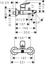 Load image into Gallery viewer, HANSGROHE LOGIS Single Lever Bath Mixer for Exposed Installation 
