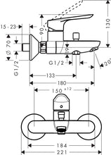 Load image into Gallery viewer, HANSGROHE LOGIS E Single Lever Bath Mixer For Exposed Installation
