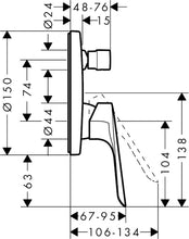 Load image into Gallery viewer, HANSGROHE LOGIS E Single Lever Bath Mixer For Concealed Installation
