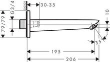 Load image into Gallery viewer, HANSGROHE Logis Bath Spout 3/4&quot;
