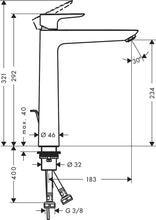 Load image into Gallery viewer, HANSGROHE TALIS E Single Lever Basin Mixer 240 w/ Pop-up Waste
