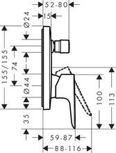 Load image into Gallery viewer, HANSGROHE TALIS E Single Lever Wall Basin Mixer 225mm Spout
