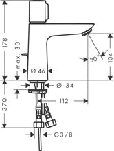 Load image into Gallery viewer, HANSGROHE TALIS SELECT E basin mixer 110 with pop-up waste set 
